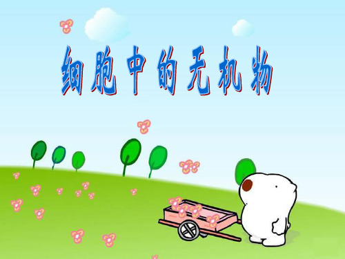高中生物高一生物课件：2.5 细胞中的无机物(人教版必修1)