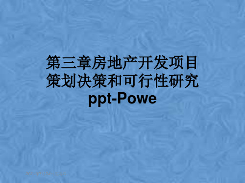 第三章房地产开发项目策划决策和可行性研究ppt-Powe