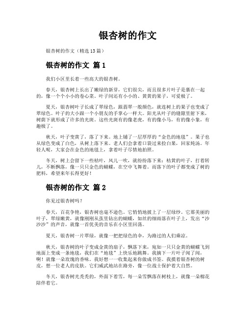 银杏树的作文