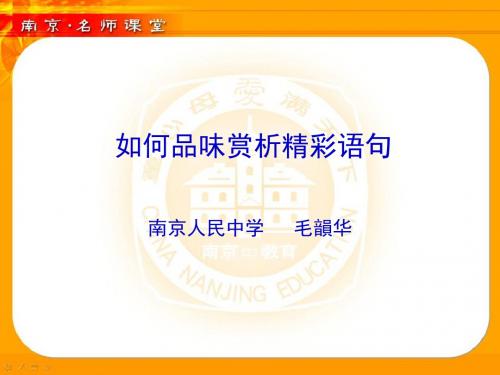 《赏析精彩语句》PPT课件