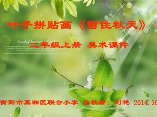 叶子拼贴画《留住秋天》