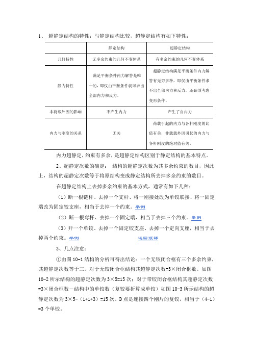 力学超定静结构计算