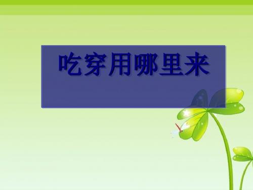 四年级下册品德与社会课件-吃穿用哪里来 人教新课标 