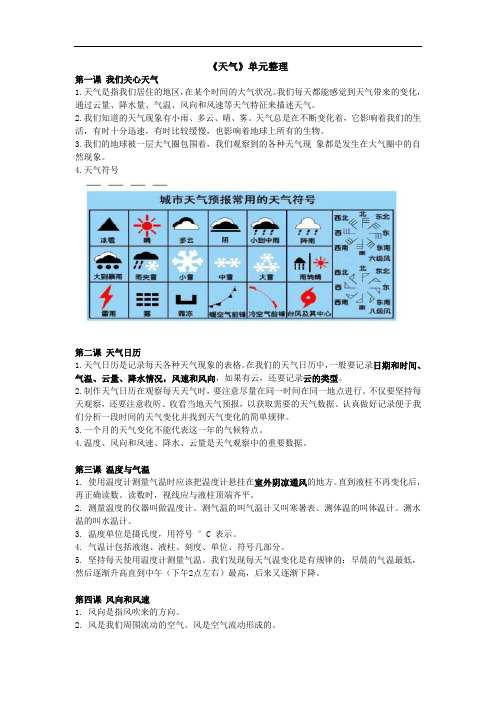 天气内容整理