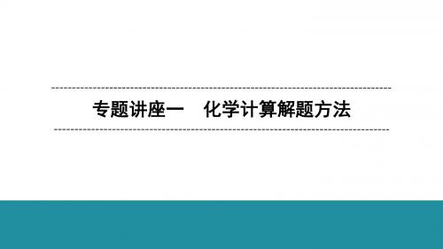 2020届浙江学考一轮复习考点精讲练习通用版 专题讲座1 化学计算解题方法 课件