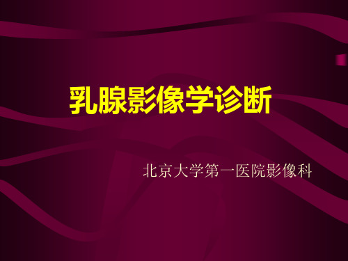 乳腺影像学诊断ppt课件