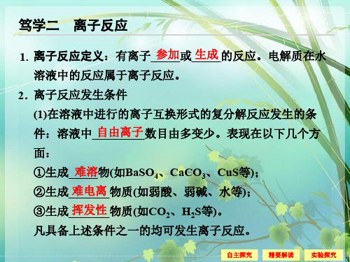 高一化学苏教版必修一离子反应 PPT课件 图文