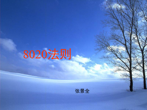 8020法则培训