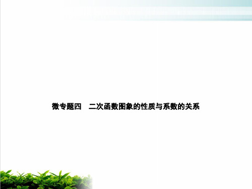 上册微专题四二次函数图象的性质与系数的关系人教版九年级数学全一册完美课件