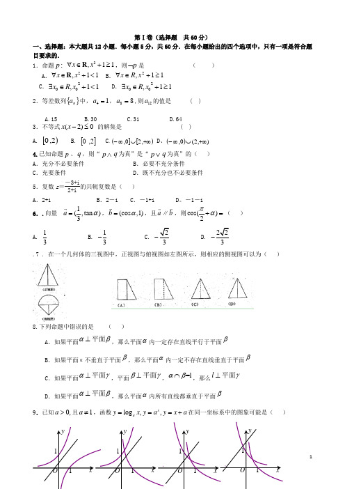 宁夏省银川九中高三数学第5次月考试题 文 新人教A版