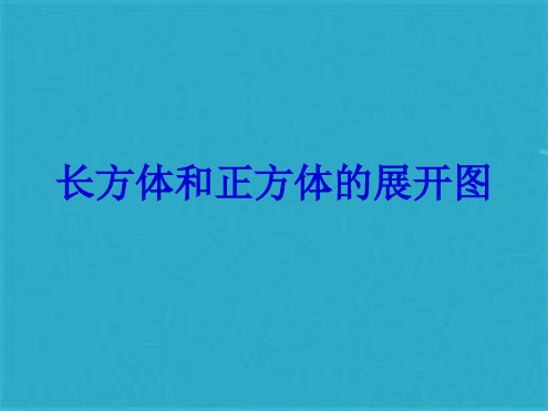 苏教版六年级上册《正方体和长方体的展开图》(共44张PPT)