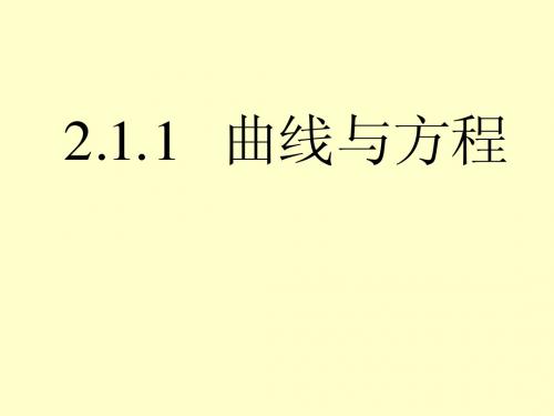 选修2-1课件2.1.1曲线与方程