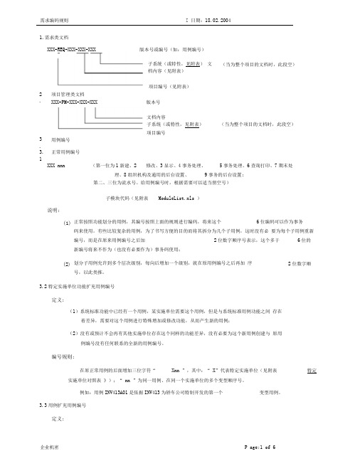 需求分析规范——编码规范V1.0