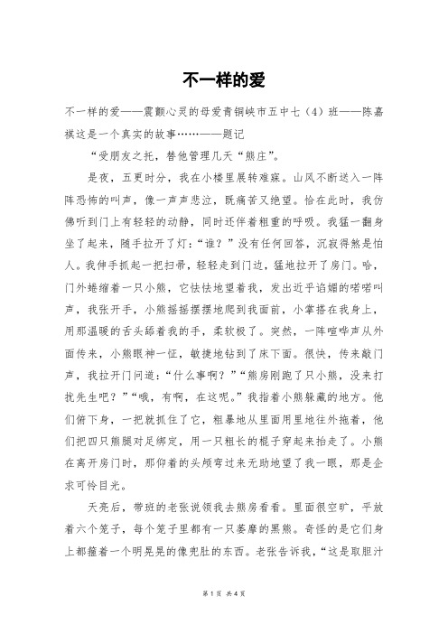 不一样的爱_高三作文_108