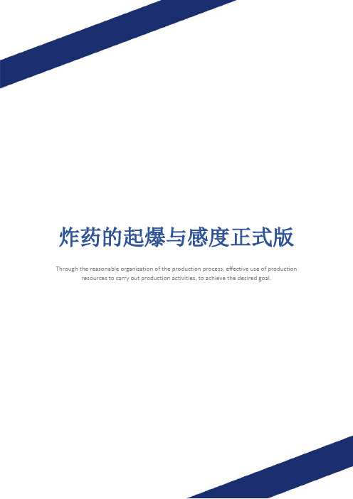 炸药的起爆与感度正式版