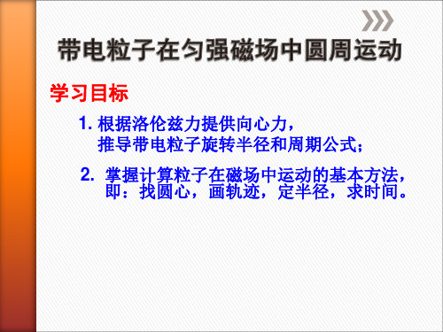 带电粒子在磁场中的圆周运动