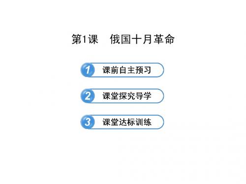 1.1俄国十月革命 课件 (岳麓版九年级下)