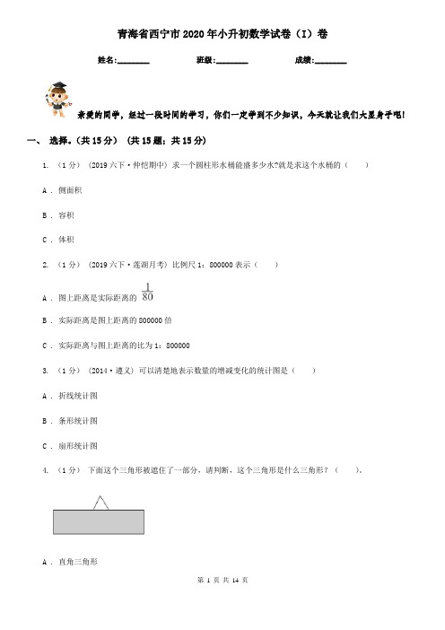 青海省西宁市2020年小升初数学试卷(I)卷