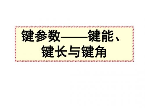 高二化学键参数2