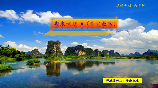 西南师大 六年级 数学下册 期末A (鼎尖教案)