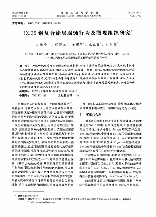 Q235钢复合涂层腐蚀行为及微观组织研究