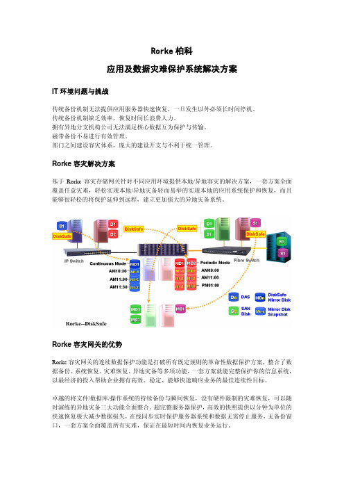 Rorke柏科容灾方案