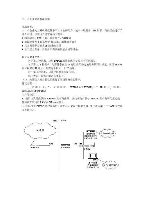 中、小企业宽带解决方案