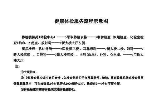 体检中心流程示意图