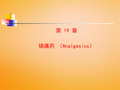 人卫版药理学第版章镇痛药PPT课件