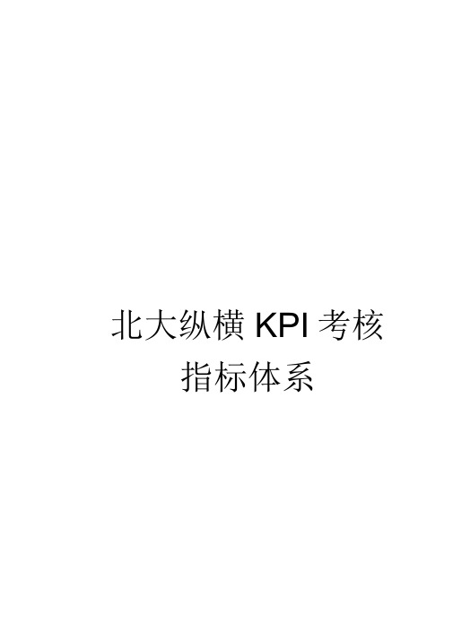 《北大纵横KPI考核指标体系》