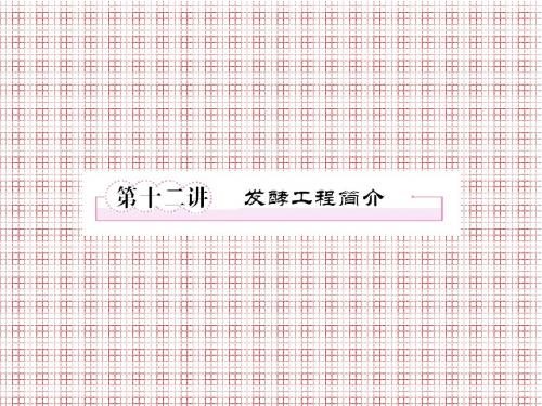 大纲版2012走向高考一轮生物复习同步课件2-第十二讲发酵工程简介