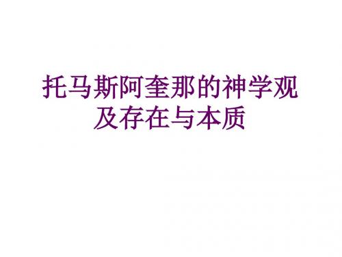 托马斯阿奎那的神学观