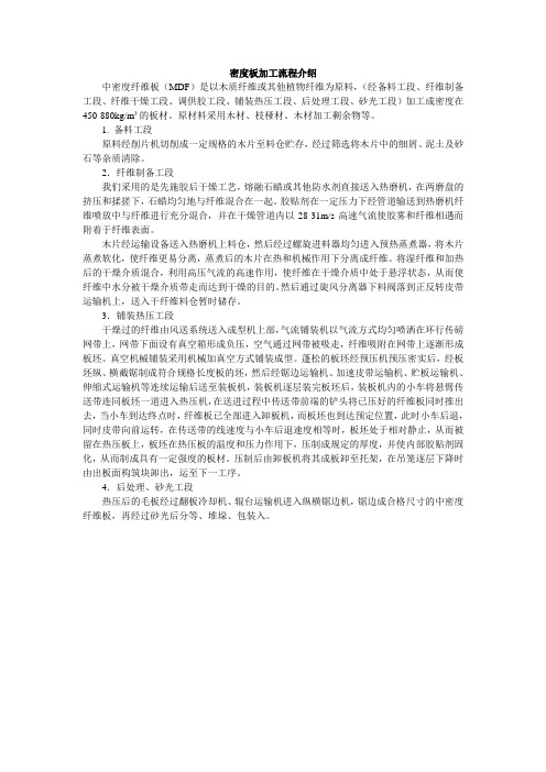 密度板加工流程介绍