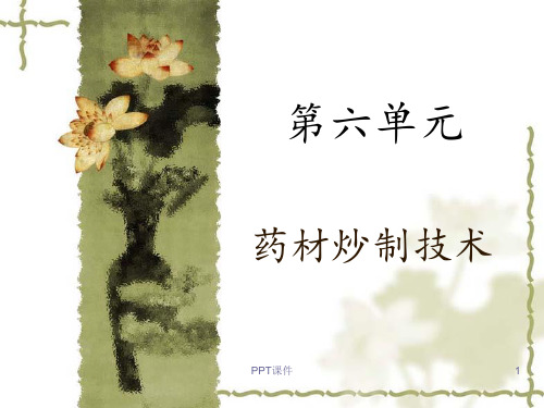 中药炮制学-炒法  ppt课件