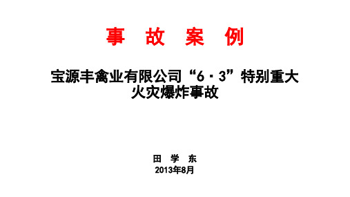 20130826-事故案例-宝源丰禽业有限公司“6·3”特别重大火灾爆炸事故