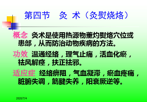 中兽医诊疗学课件：灸_术(灸熨烧烙)_