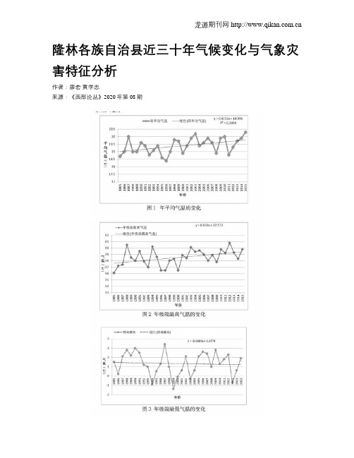 隆林各族自治县近三十年气候变化与气象灾害特征分析