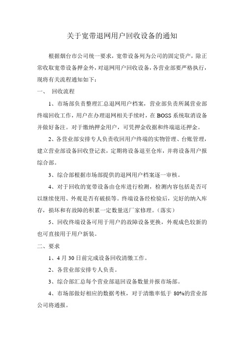 宽带设备回收