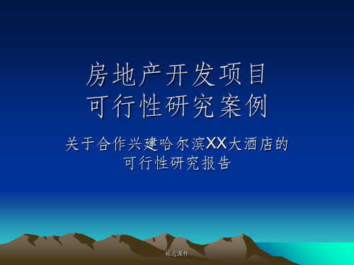 房地产开发项目可行性研究案例