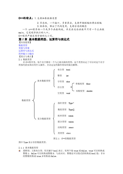 C++重点知识点总结及习题