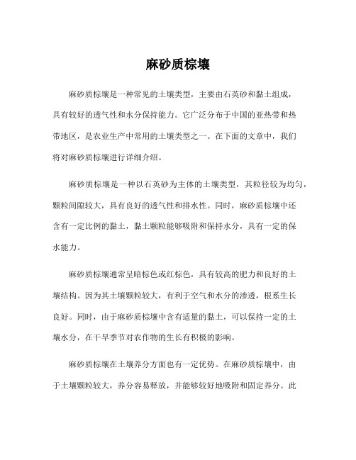 麻砂质棕壤