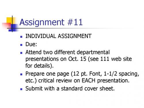 Assignment #11