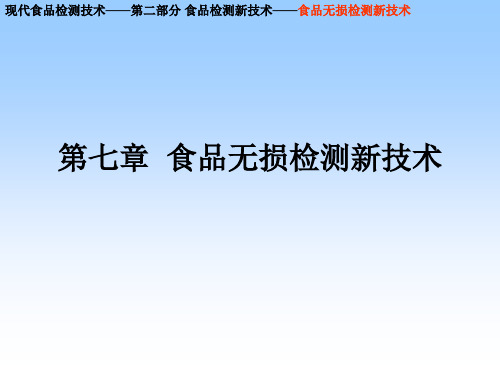 第七章  食品无损检测新技术