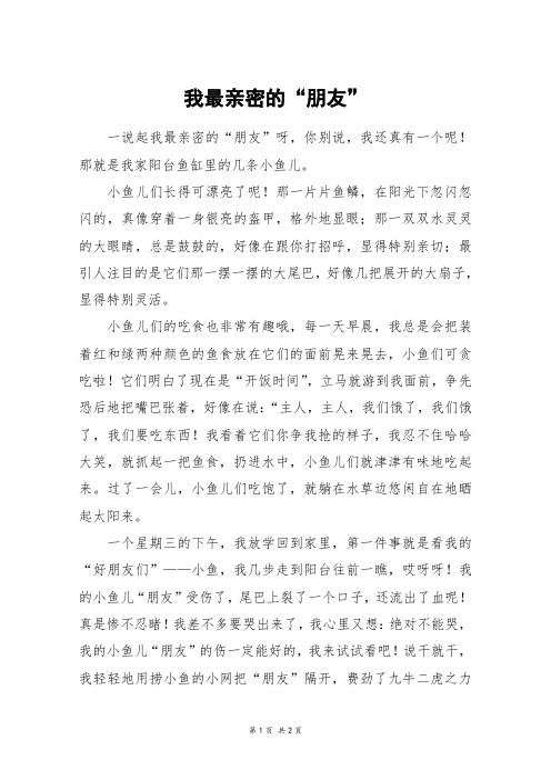 我最亲密的“朋友”_六年级作文_3