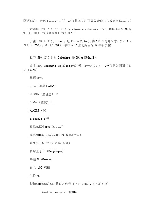 家庭教师人物代号