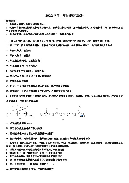 2022届杠杆专题-新疆哈密市第四中学中考试题猜想物理试卷(含答案解析)