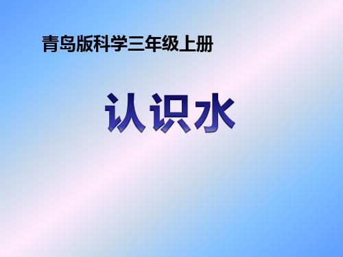 《认识水》 完美课件