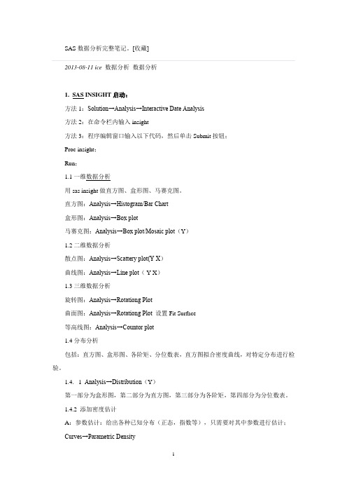 SAS数据分析完整笔记