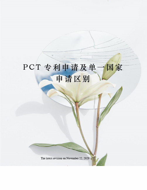 PCT专利申请及单一国家申请区别