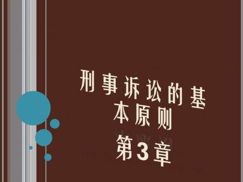 第3章 刑事诉讼的基本原则